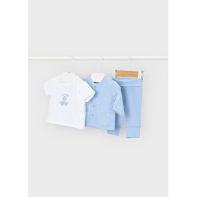 Комплект, Кофта + футболка + штани, Блакитний, Mayoral Іспанія, 26VL