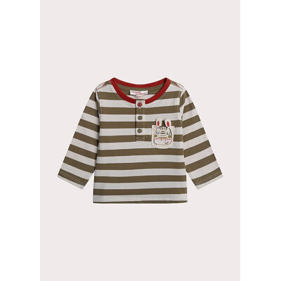 Джемпер, в бежеву смугу, Зелений, Du pareil au meme Франція, 26OZ