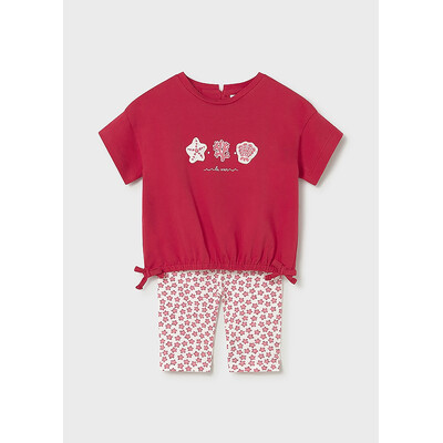 Комплект, Футболка + легінси, Червоний, Mayoral Іспанія, 26VL