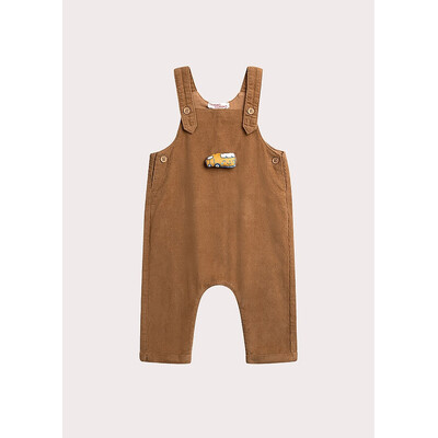 Штани, Напівкомбінезон вельветовий (бавовняня підкладкв), Коричневий, Du pareil au meme Франція, 26OZ