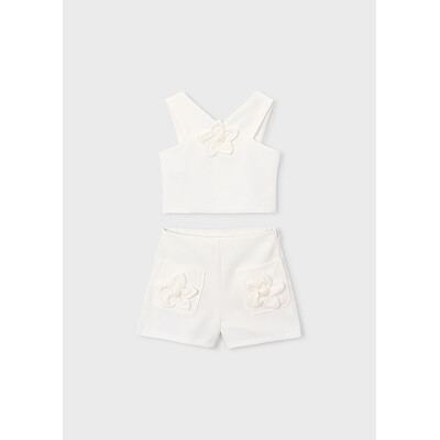 Комплект, Топ + шорти, Кремовий, Mayoral Іспанія, 26VL