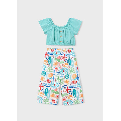 Комплект, Блуза + штани, М'ятний, Mayoral Іспанія, 26VL