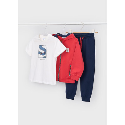 Комплект, Кофта + футболка + сині штани, Червоний, Mayoral Іспанія, 26VL