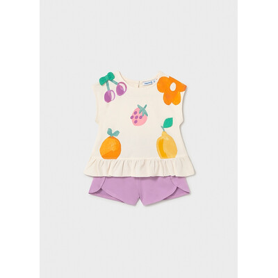 Комплект, Футболка + шорти,, Бузковий, Mayoral Іспанія, 26VL