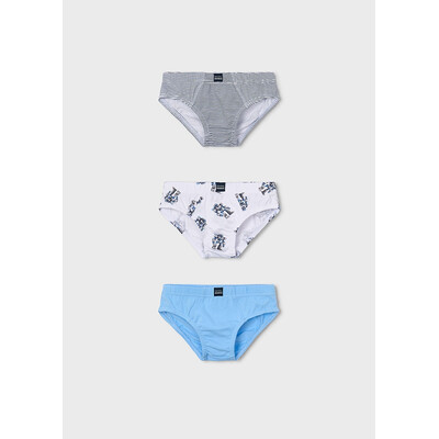 Білизна, Труси 3 шт. Білий,, Блакитний, Mayoral Іспанія, 26VL