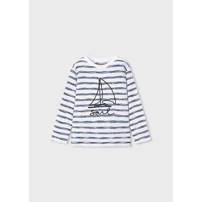 Джемпер, в темно-синю смужку, Білий, Mayoral Іспанія, 26VL