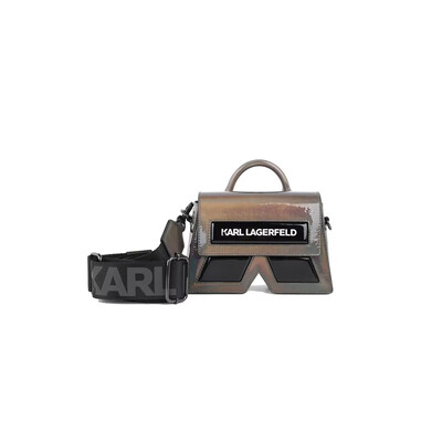 Сумка з голографічним ефектом, Темно-сірий, Karl Lagerfeld  Німеччина, 26OZ