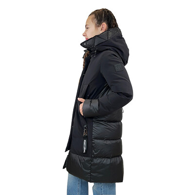 Пальто, з капюшоном, тепле, Чорний, Montereggi Італія, 26OZ