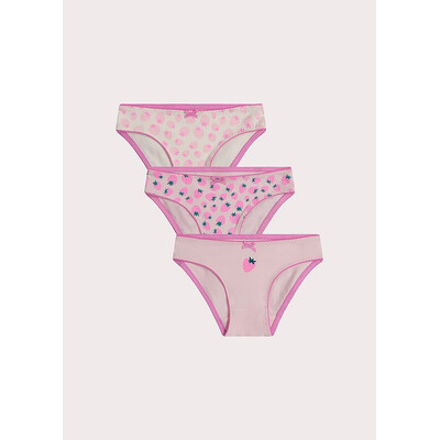 Білизна, Труси 3 шт., Рожевий, Du pareil au meme Франція, 26OZ