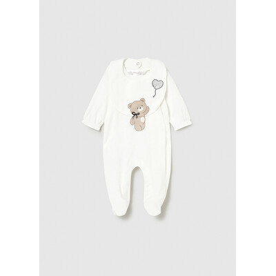 Комбінезон, + слинявчик, Кремовий, Mayoral Іспанія, 26VL