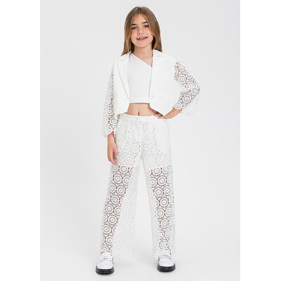 Штани, мереживні, Білий, TWINSET Італія, 26VL