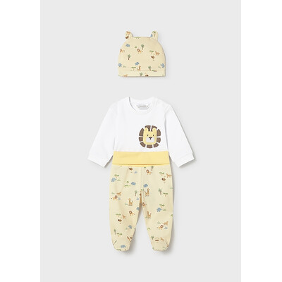 Комплект, Боді + повзунки + шапочка, Жовтий, Mayoral Іспанія, 26VL