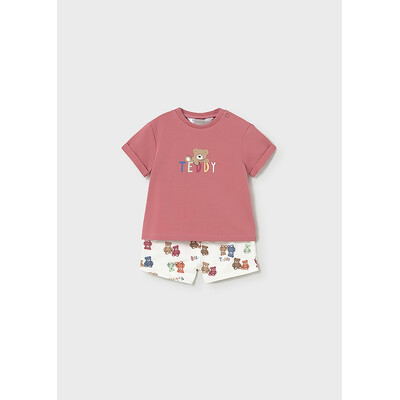 Комплект, Футболка + шорти, Темний, Рожевий, Mayoral Іспанія, 26VL