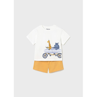 Комплект, Футболка + шорти, Бурштиновий, Mayoral Іспанія, 26VL