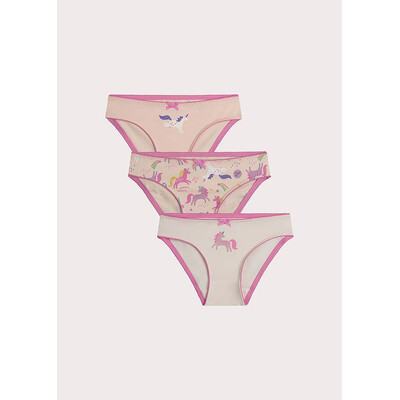 Білизна, Труси 3 шт., Рожевий, Du pareil au meme Франція, 26OZ