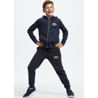 Комплект, Кофта з капюшоном + штани, Темно-синій, DATCH Італія, 26VL