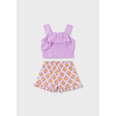 Комплект, Топ + шорти, Бузковий, Mayoral Іспанія, 26VL