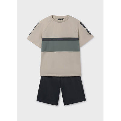 Комплект, Футболка + шорти, Темно-сірий, Mayoral Іспанія, 26VL