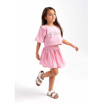Комплект, Футболка + спідниця, Рожевий, VICOLO Італія, 26VL
