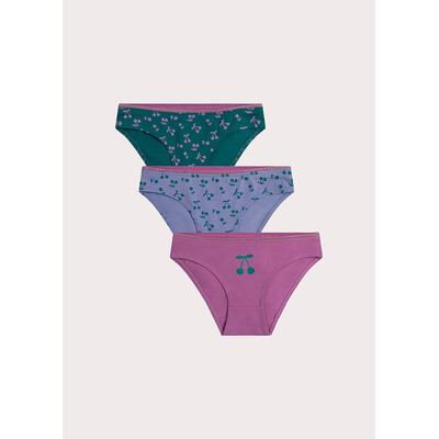 Білизна, Труси 3 шт. Рожевий, Бузковий,, Зелений, Du pareil au meme Франція, 26OZ