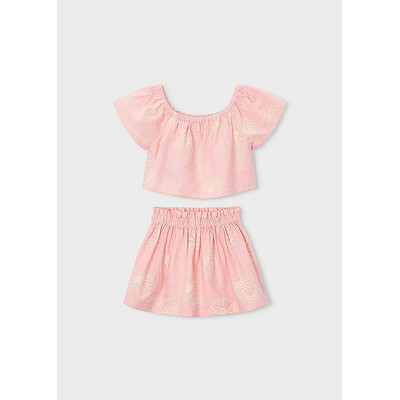 Комплект, Блуза + спідниця, Персиковий, Mayoral Іспанія, 26VL