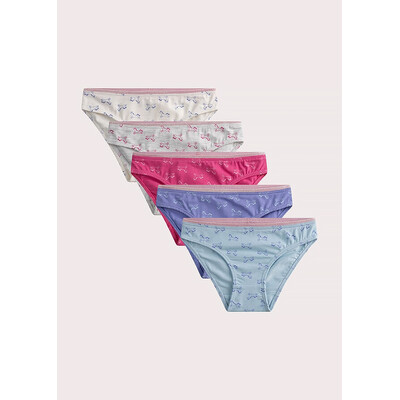 Білизна, Труси 5 шт., Білий, Блакитний, Рожевий, Du pareil au meme Франція, 25VL