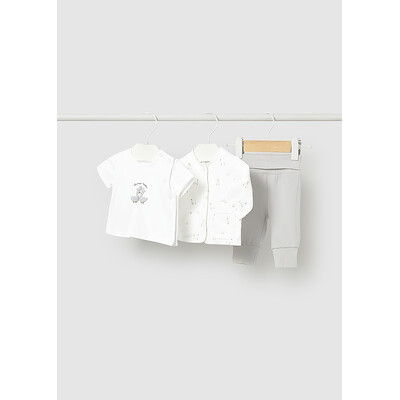 Комплект, Кофта + футболка + сірі штани, Білий, Mayoral Іспанія, 26VL