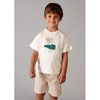 Комплект, Футболка + шорти, Бежевий, Mayoral Іспанія, 26VL
