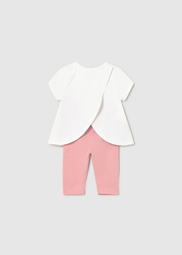 Комплект, 4 од. Футболка 2 шт. + легінси 2 шт., Рожевий, Mayoral Іспанія, 26VL