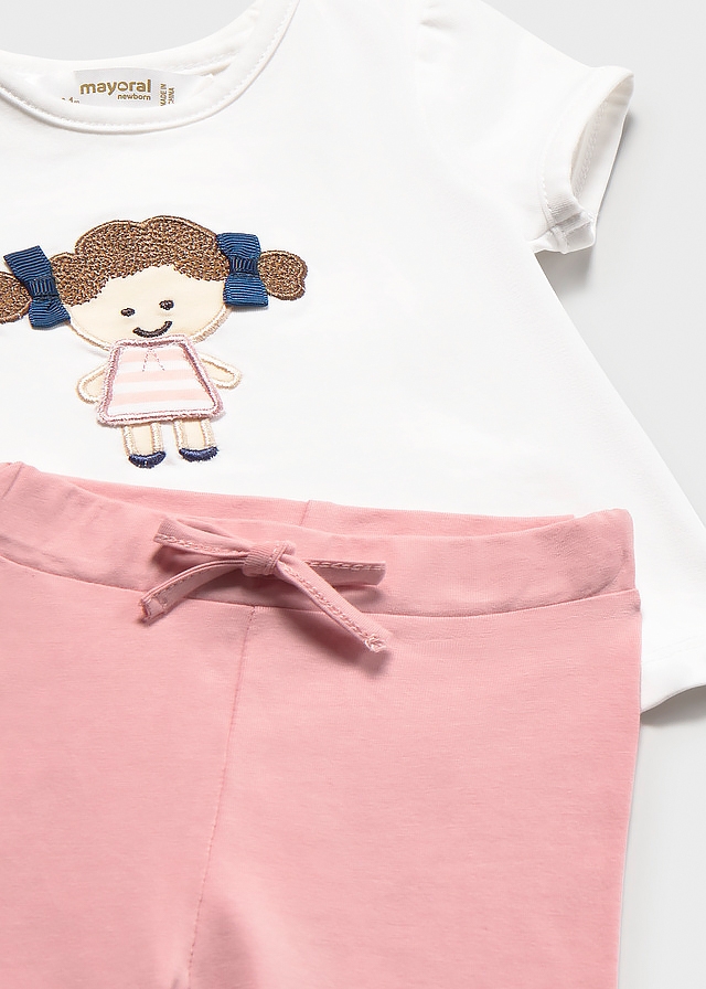 Комплект, 4 од. Футболка 2 шт. + легінси 2 шт., Рожевий, Mayoral Іспанія, 26VL