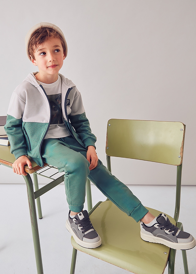 Кофта, з капюшоном (сіра вставка), Зелений, Mayoral Іспанія, 26OZ Кофта, з капюшоном (сіра вставка), Зелений, Mayoral Іспанія, 26OZ