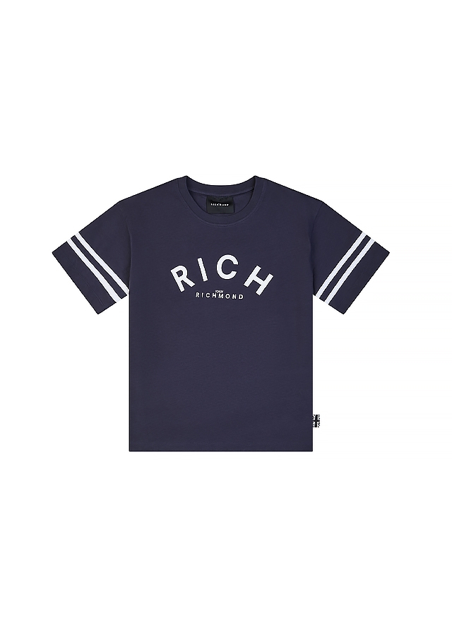 Футболка, Темно-синій, RICHMOND Італія, 25VL