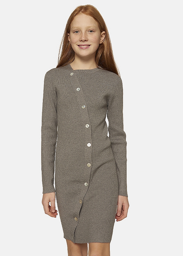 Сукня, довгий рукав, Сірий, To Be Too Італія, 25OZ