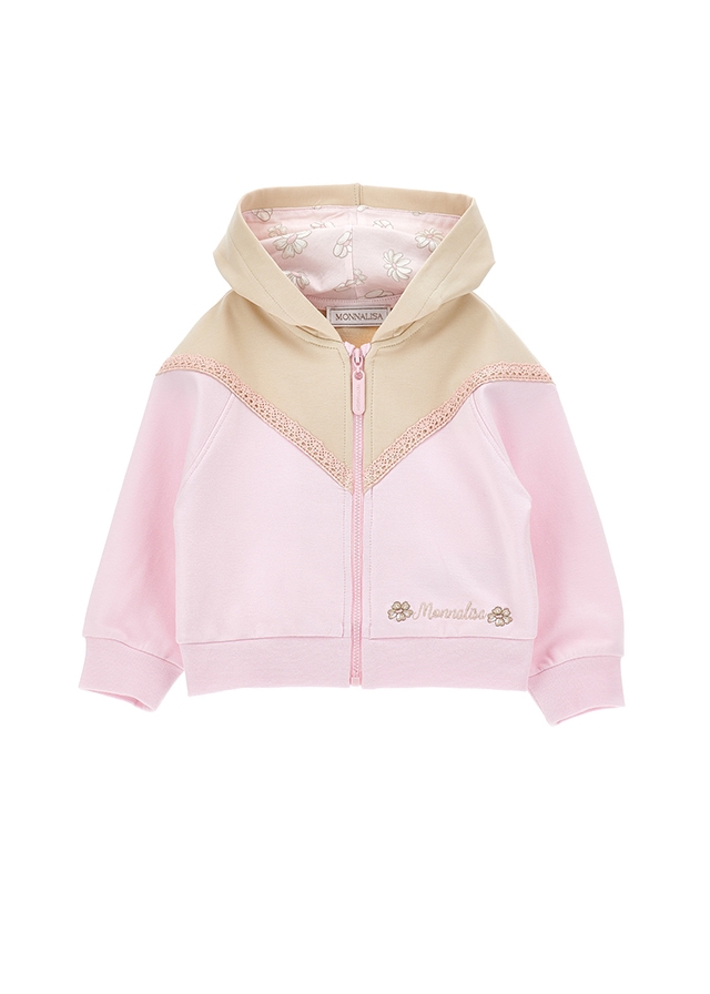 Кофта, з капюшоном, Рожевий, MONNALISA Італія, 26VL