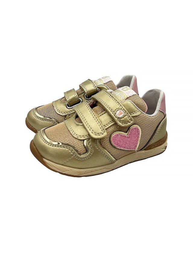 Кросівки, (рожеве серце), Золотий, Falcotto Італія, 25OZ