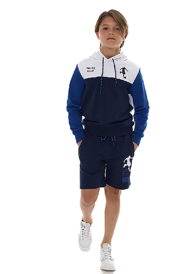 Пуловер, з капюшоном, Синій, Bikkembergs Італія, 25VL