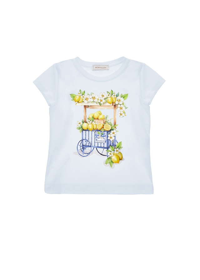 Футболка, Блакитний, MONNALISA Італія, 26VL