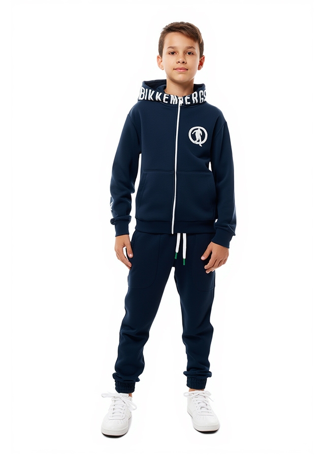 Кофта, з капюшоном, Темно-синій, Bikkembergs Італія, 26VL