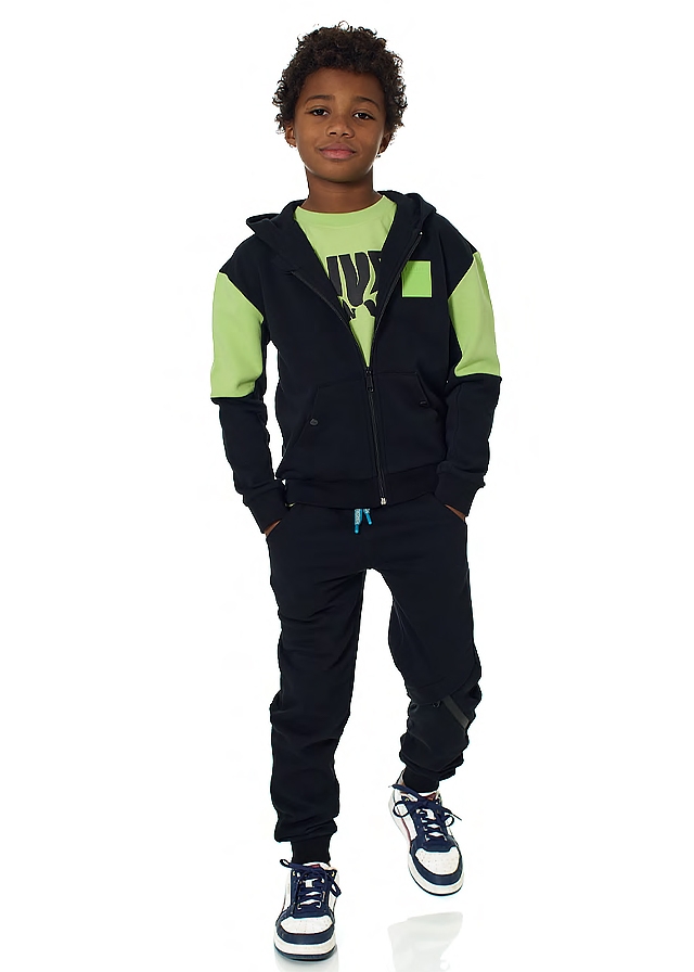 Кофта, з капюшоном, легке утеплення, Чорний, Bikkembergs Італія, 26OZ