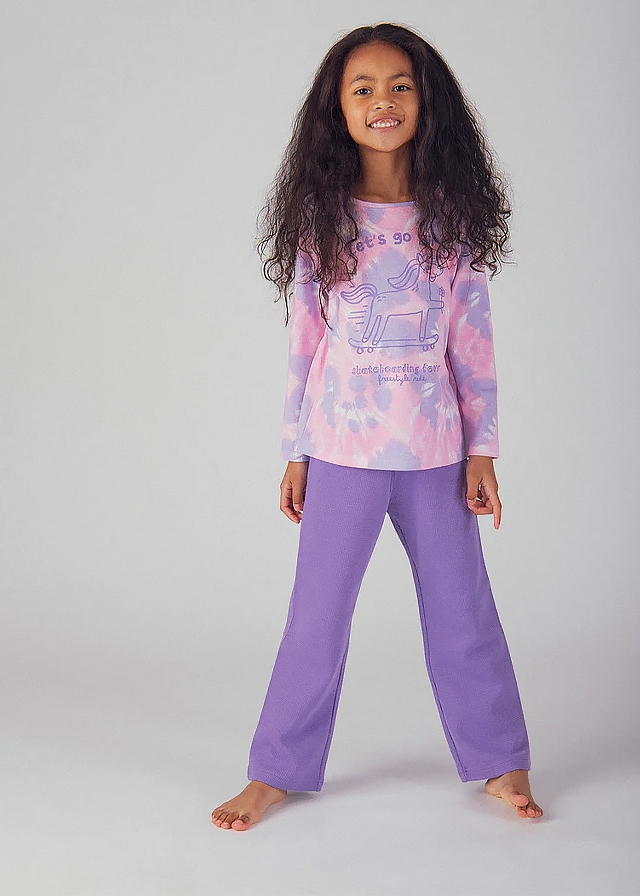 Піжама, Джемпер + штани, Бузковий, Du pareil au meme Франція, 26VL