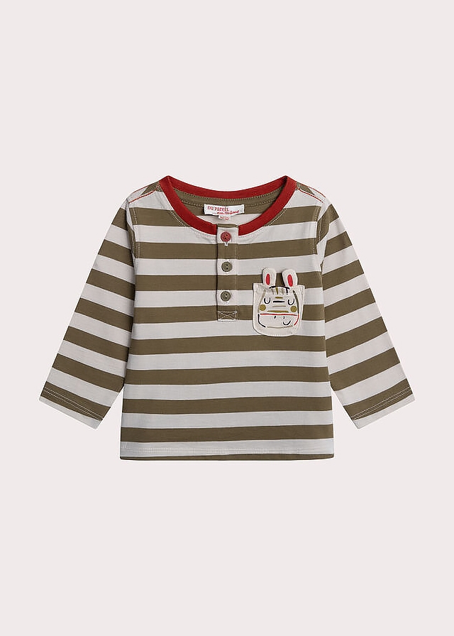 Джемпер, в бежеву смугу, Зелений, Du pareil au meme Франція, 26OZ