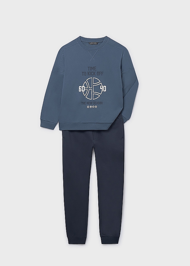 Комплект, Пуловер + штани, Синій, Mayoral Іспанія, 26OZ