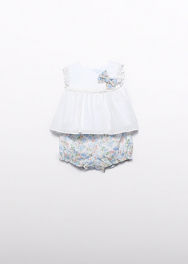 Комплект, Блуза + шорти, Білий, AbelLula Іспанія, 25VL