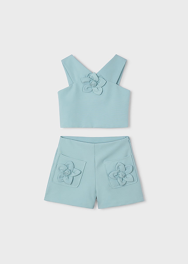 Комплект, Топ + шорти, М'ятний, Mayoral Іспанія, 26VL Комплект, Топ + шорти, М'ятний, Mayoral Іспанія, 26VL