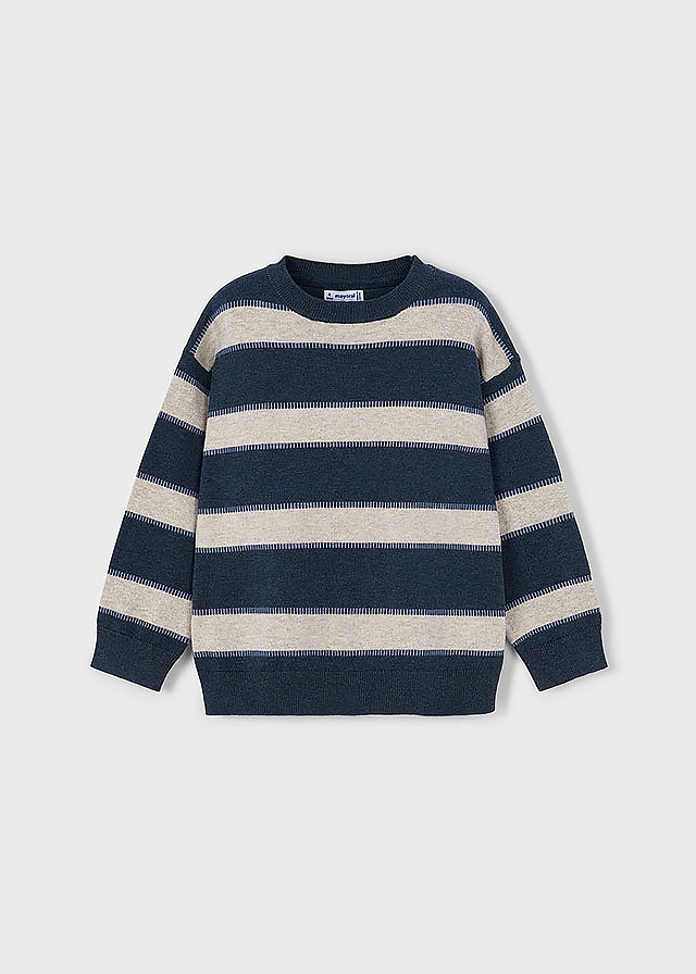 Светр, в бежеву смугу, Синій, Mayoral Іспанія, 26OZ
