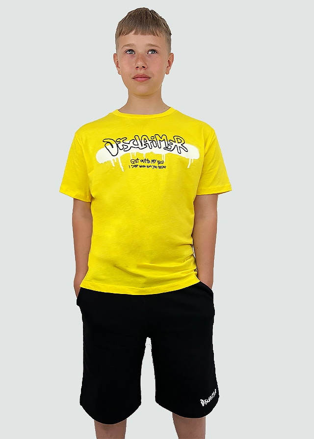 Комплект, Футболка жовта + шорти, Чорний, DISCLAIMER Італія, 25VL
