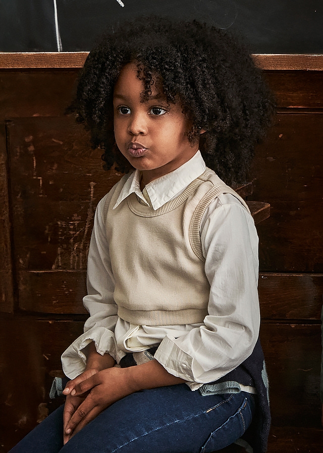 Комплект, Блуза + бежевий топ, Білий, Mayoral Іспанія, 26OZ