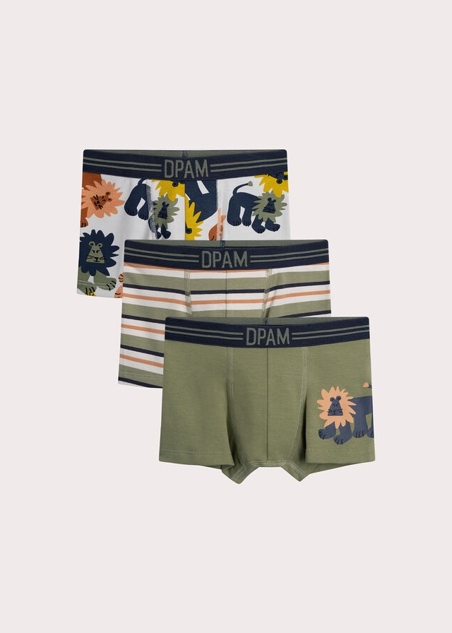 Білизна, Труси 3 шт., Зелений, Du pareil au meme Франція, 26OZ