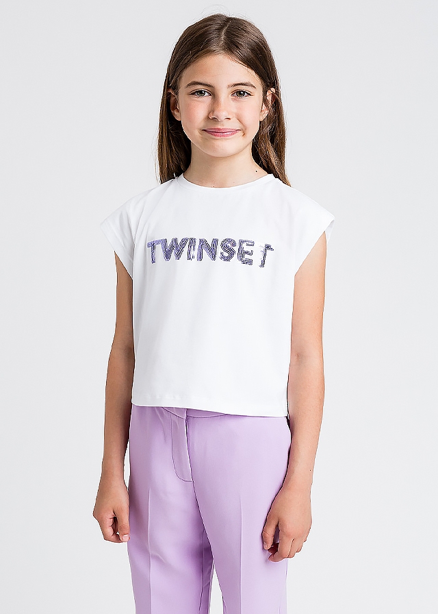 Футболка, Білий, TWINSET Італія, 25VL