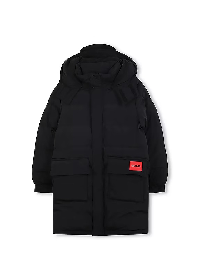 Куртка, з капюшоном (флісова підкладка), Чорний, HUGO Німеччина, 26OZ